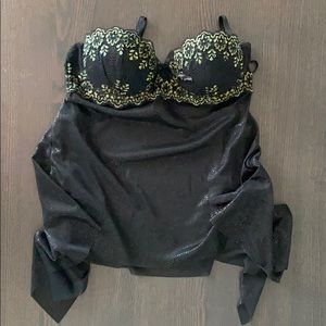 VS sheer mesh and lace babydoll